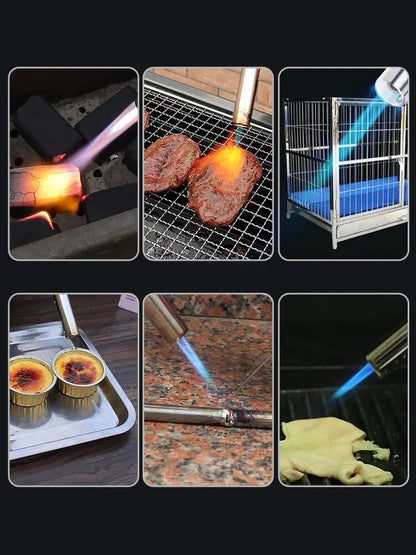 Torch Cooking AutoIgnition Butane Gas Welding-Burner Welding Gas Burner Flame Gas Torch Flame Gun Blow for BBQ Camping Cooking