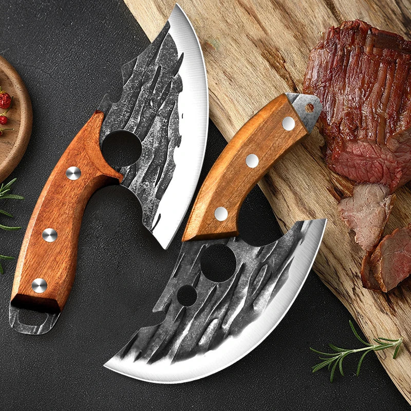 Boning Knives Meat Cleaver Hand Forged Kitchen Knife Wooden Handle Butcher Knife Stainless Steel Cooking Knife Kitchen Gadgets