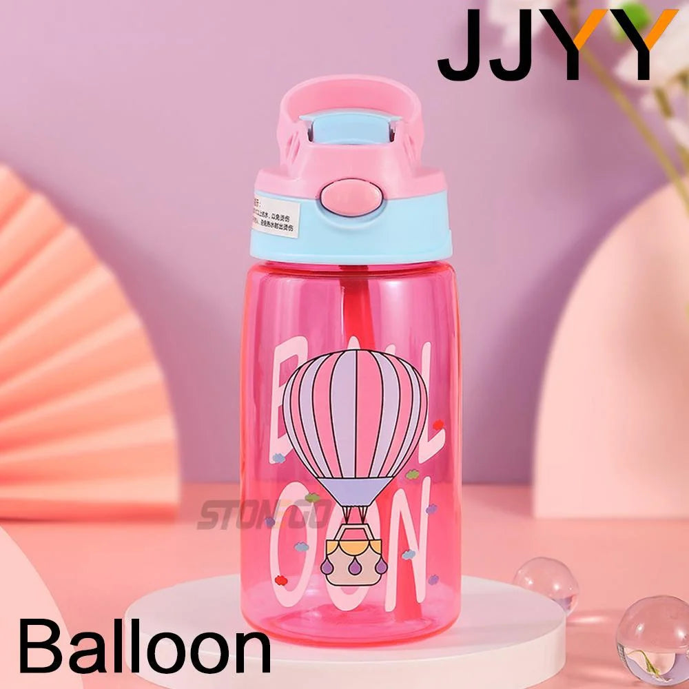 1PC Kids Water Sippy Cup Kids Water Bottle with Straw and Handle Portable Drinking Bottle Cup Children