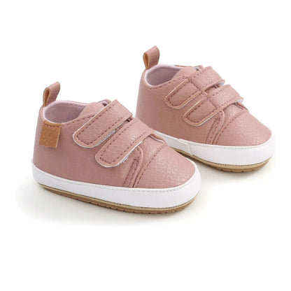 Meckior Baby Boys Girls Shoes Classic Unisex PU Leather Toddler Rubber Sole Anti-slip First Walkers Infant Moccasins Baby Shoes