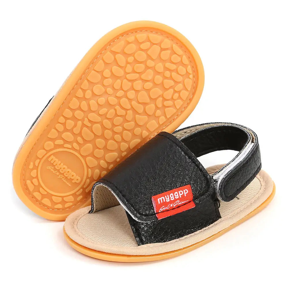 Baby Sandals Baby Boys Baby Girls Shoes Non-slip PU Leather Bow Baby Walking Soft Rubber Bottom Hundred Garden Shoes