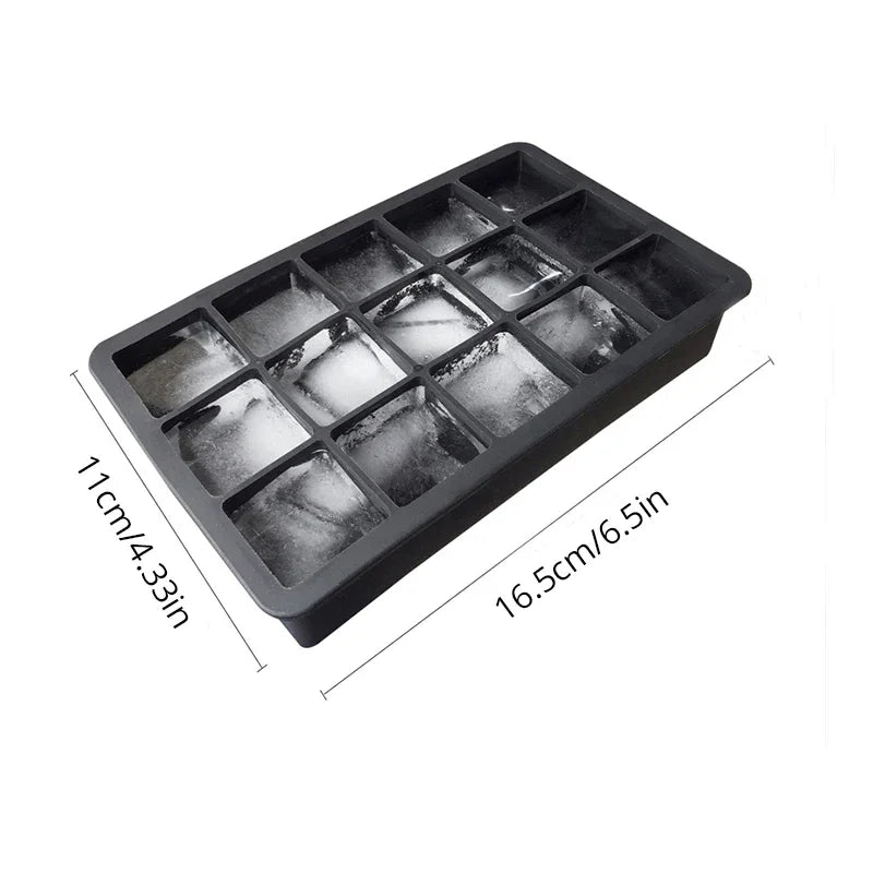 Square Ice Cube Molds With Silicone Easy Release Ice Cream Homemade Summer Beverage Cooling Kitchen And Bar Tools