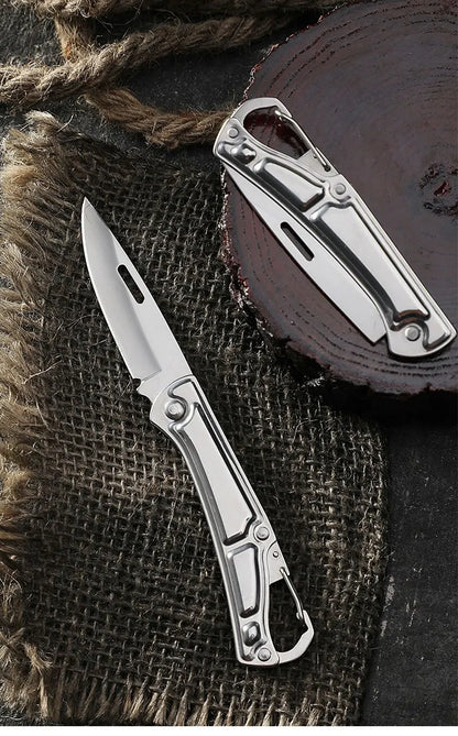 Pocket Folding Fruit Knife, Stainless Steel Outdoor Knife with Non-slip Handle for Kitchen Accessories