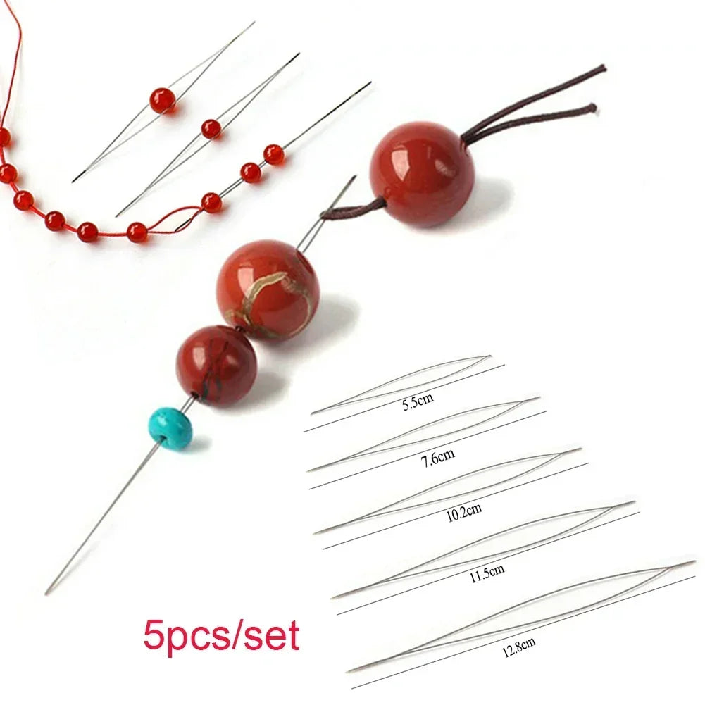 6/30pcs Beading Needles Big Eye Seed Beads Needles DIY Necklace Bracelet Tools Stainless Steel Pearls Threading Pins for Jewelry