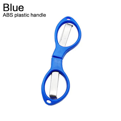 Fishing Line Scissor Portable Folding Safety Scissors Comfortable Zinc Alloy Grip Sharp Stainless Steel Safety Blade