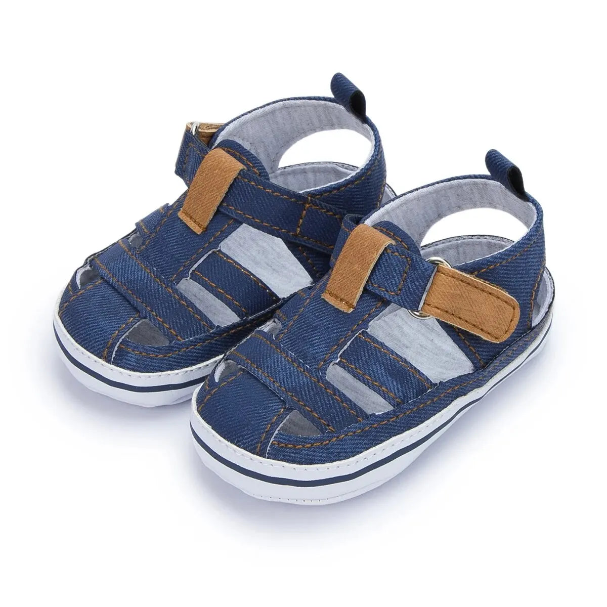 Meckior Baby Canvas Casual Boy Shoes Anti-Slip Rubber Bottom Infant Toddler Newborn First Walker Baby Boy Girl First Sandals