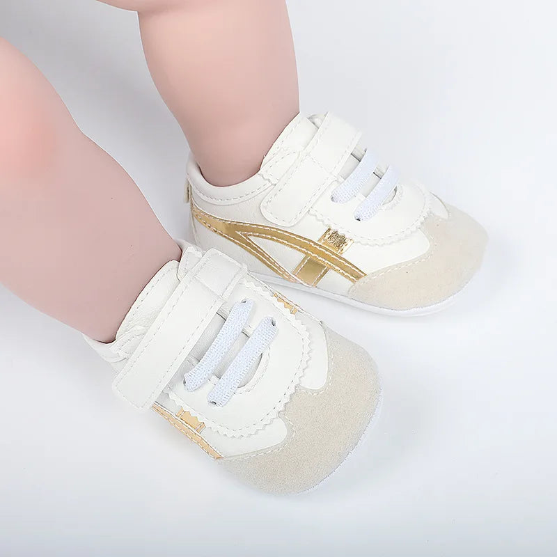 Meckior Colorblocking Unisex Baby Shoes Newborn Baby Hundred Baby Boys Girls Sneakers Anti-slip Rubber Toddler Shoes