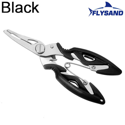 Fishing Plier Scissor Line Cutter Hook Remover Split Ring Opener Cutting Tongs Multifunction Scissors Fishing Accessories