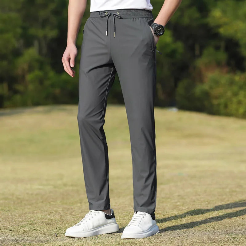 Summer Thin Ice Silk Couple Sports Pants Absorb Sweat Quickly Dry Comfortable and Breathable Men's Casual Sports Pants