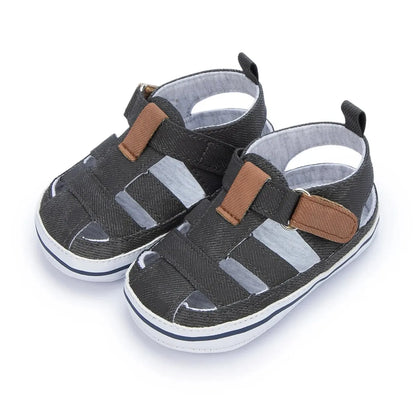 Meckior Baby Canvas Casual Boy Shoes Anti-Slip Rubber Bottom Infant Toddler Newborn First Walker Baby Boy Girl First Sandals