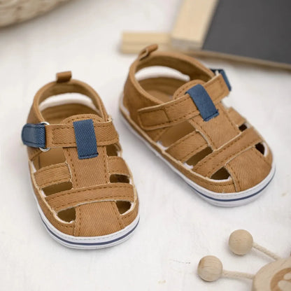 Meckior Baby Canvas Casual Boy Shoes Anti-Slip Rubber Bottom Infant Toddler Newborn First Walker Baby Boy Girl First Sandals