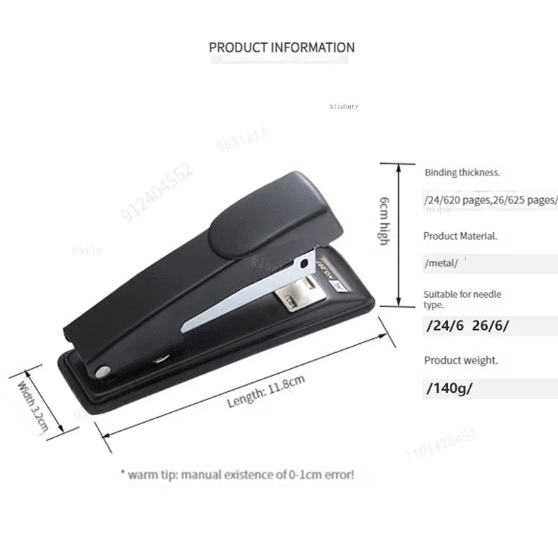 Hand held stapler student office binding machine multi function labor saving durable stapler thickened medium stapler