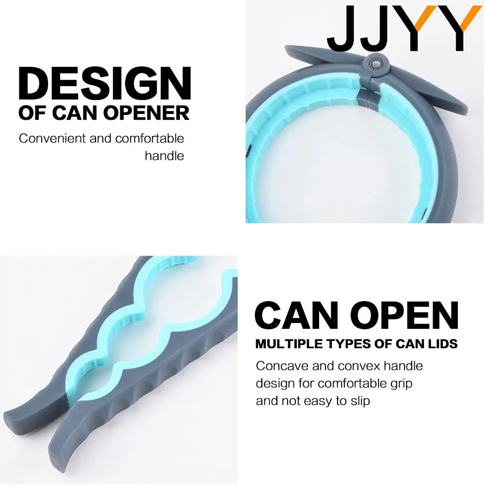 Can Opener Multifunctional Four In One Beverage Bottle Opener Cap Twister Four Position Can Opener Anti Slip Cap Twister