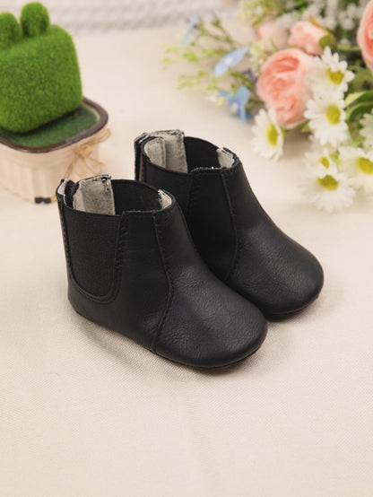 New Newborn Baby Casual Toddler Shoes Baby Boy Girl Solid Color Boots Anti-Slip Warm Cotton Shoes Sole Baby Shoes Four Seasons 0