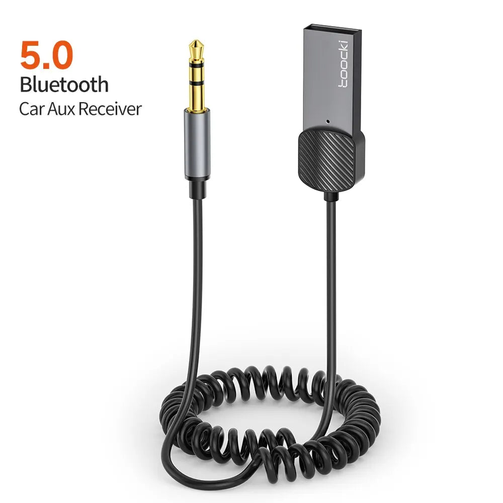 AUX Bluetooth Car Adapter Dongle Cable For Car Tablet Bluetooth Receiver 5 USB to 3.5mm Jack Speaker Audio Music Receiver