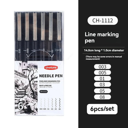 Black Micro Pens,15 Sizes,Waterproof Archival Ink,Fine Point Pen for Artist Illustration,Sketching,Anime,Manga Technical Drawing