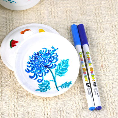 12 Colors Kids Ceramic Paint Marker Pens Acrylic Paint Pens for Kids DIY Ceramic Painting, Wood, Rock Paint Glass Drawing