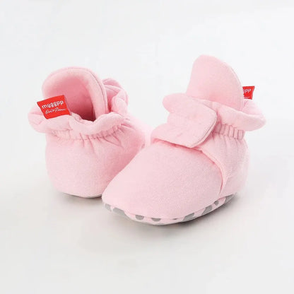 Meckior New Baby Socks Shoes Star Toddler First Walkers Booties Cotton Comfort Soft Anti-slip Warm Infant Baby Boy Girl Shoes