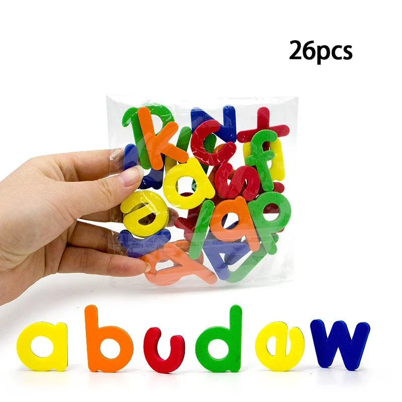 Magnetic Letters Numbers Alphabet ABC 123 Fridge Magnets Plastic Educational Preschool Learning Toy Set Uppercase Lowercase Math