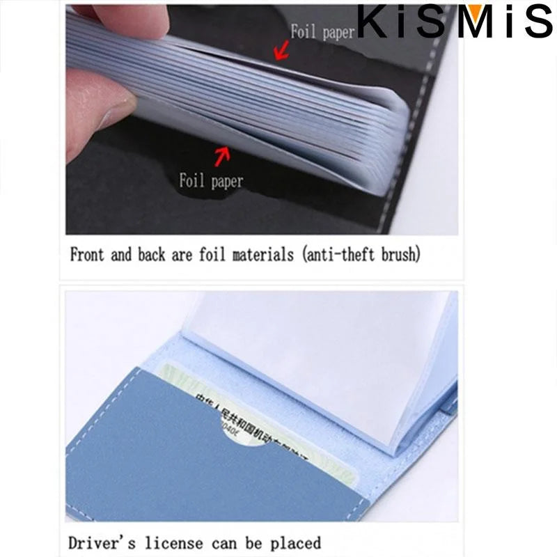 1PC Women Men Leather 26 Slots ID Credit Card Holders RFID Blocking Wallet Case Pocket Bag