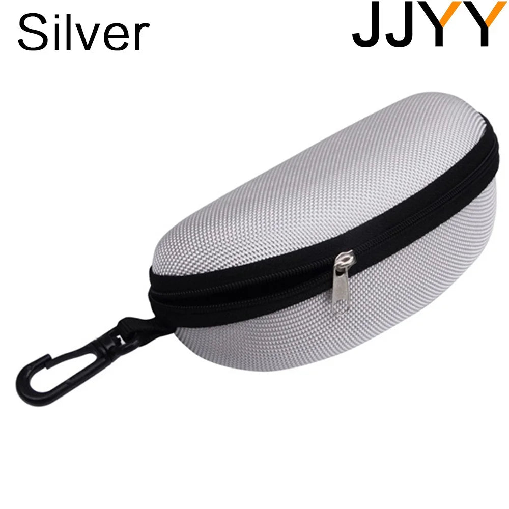 Portable Sunglasses Protector Oxford Cloth Hard EVA Zippered Eyeglasses Case with Carabiner