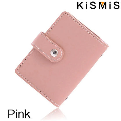 1PC Women Men Leather 26 Slots ID Credit Card Holders RFID Blocking Wallet Case Pocket Bag