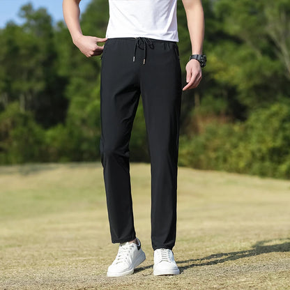 Summer Thin Ice Silk Couple Sports Pants Absorb Sweat Quickly Dry Comfortable and Breathable Men's Casual Sports Pants