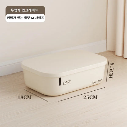 Ins Style Storage Box with Lid Dustproof Cosmetics Clothing Grocery Storage Bedroom Dormitory Storage Box Toy Storage