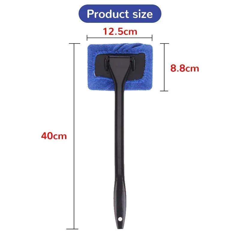 Car Window Cleaner Brush Kit Windshield Cleaning Wash Tools Inside Interior Auto Glass Wiper with Long Handle Car Accessories