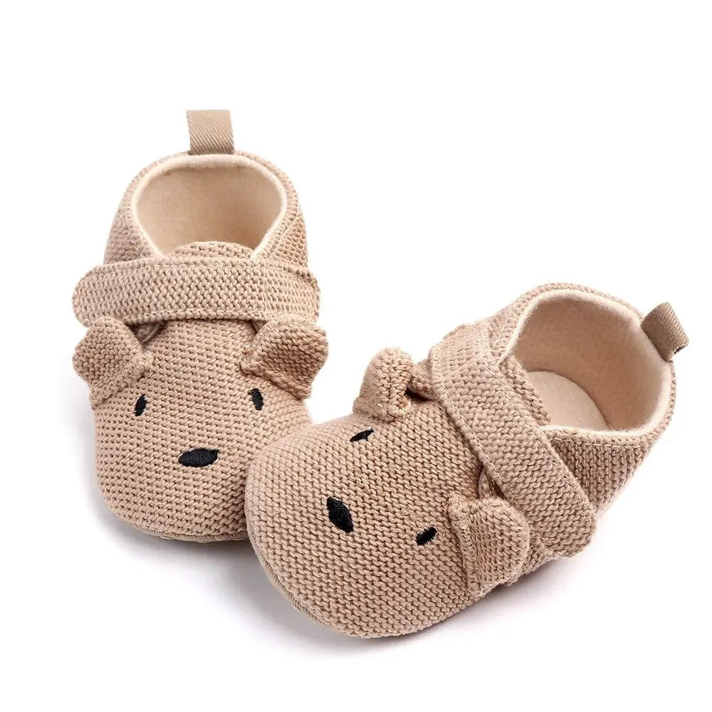 Meckior Baby Slippers Casual Baby Boy Girl Knit Crib Shoes Cartoon Soft Sole Anti-slip Prewalker Reptiles Toddler Baby Shoes