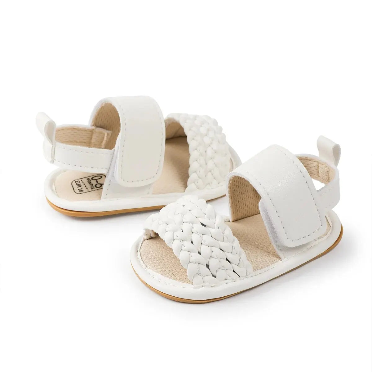 Meckior Summer Baby Sandals Girl Anti-slip Rubber Bottom First Walkers Shoes Soft Baby Shoes Breathable Garden Baby Girl Shoes