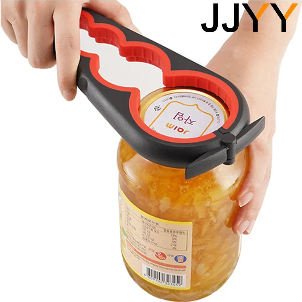 Can Opener Multifunctional Four In One Beverage Bottle Opener Cap Twister Four Position Can Opener Anti Slip Cap Twister