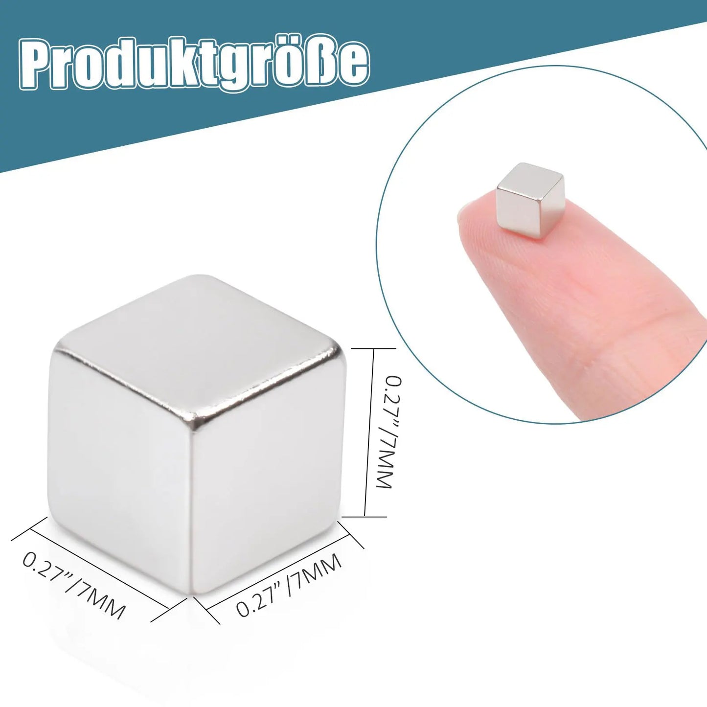 Cube Neodymium Magnets, Cube Rare Earth Magnet Small Magnets for Fridge, Whiteboard, Science, Crafts, Office and Locker Magnets