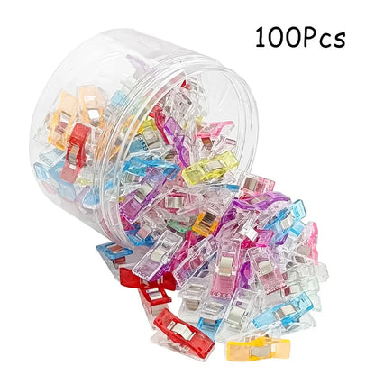 20/50/100PCs Sewing Clips Plastic DIY Crafting Crocheting Knitting Clothing Clips  Assorted Colors Craft Securing Quilting Clip