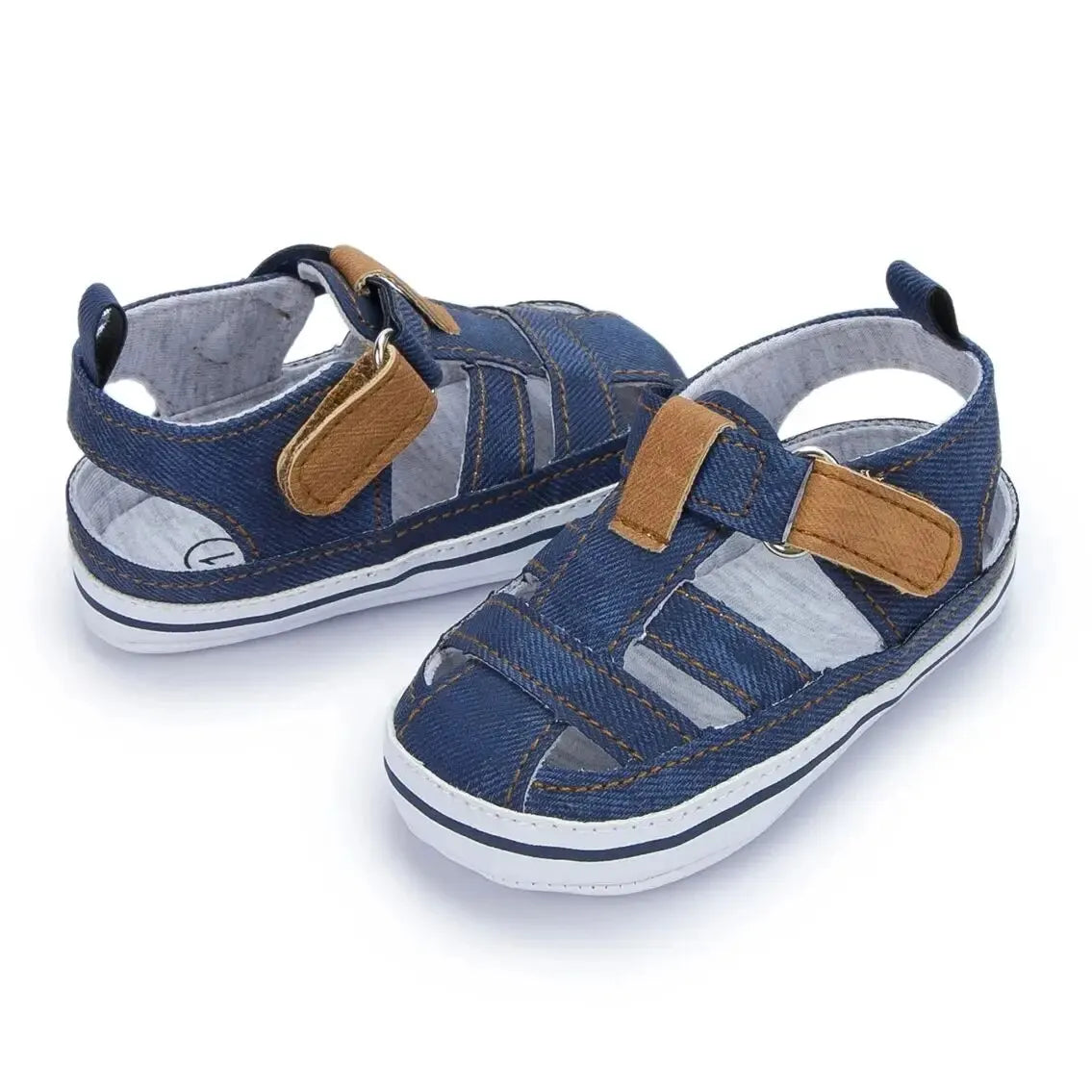 Meckior Baby Canvas Casual Boy Shoes Anti-Slip Rubber Bottom Infant Toddler Newborn First Walker Baby Boy Girl First Sandals