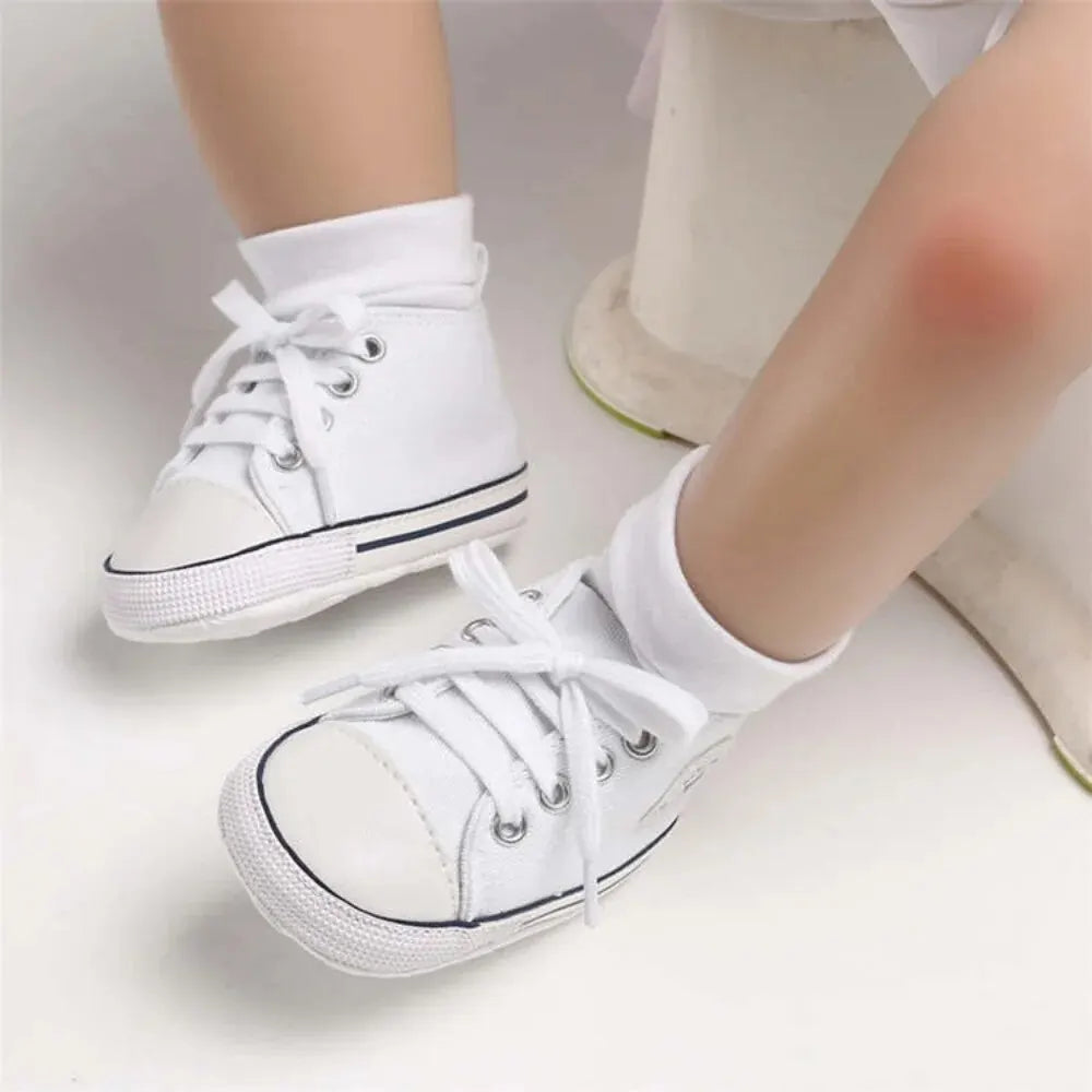 Meckior Baby Classic Star Canvas Sneakers Newborn Baby Boys Girls Shoes First Walkers Infant Toddler Anti-slip Crib Baby Shoes