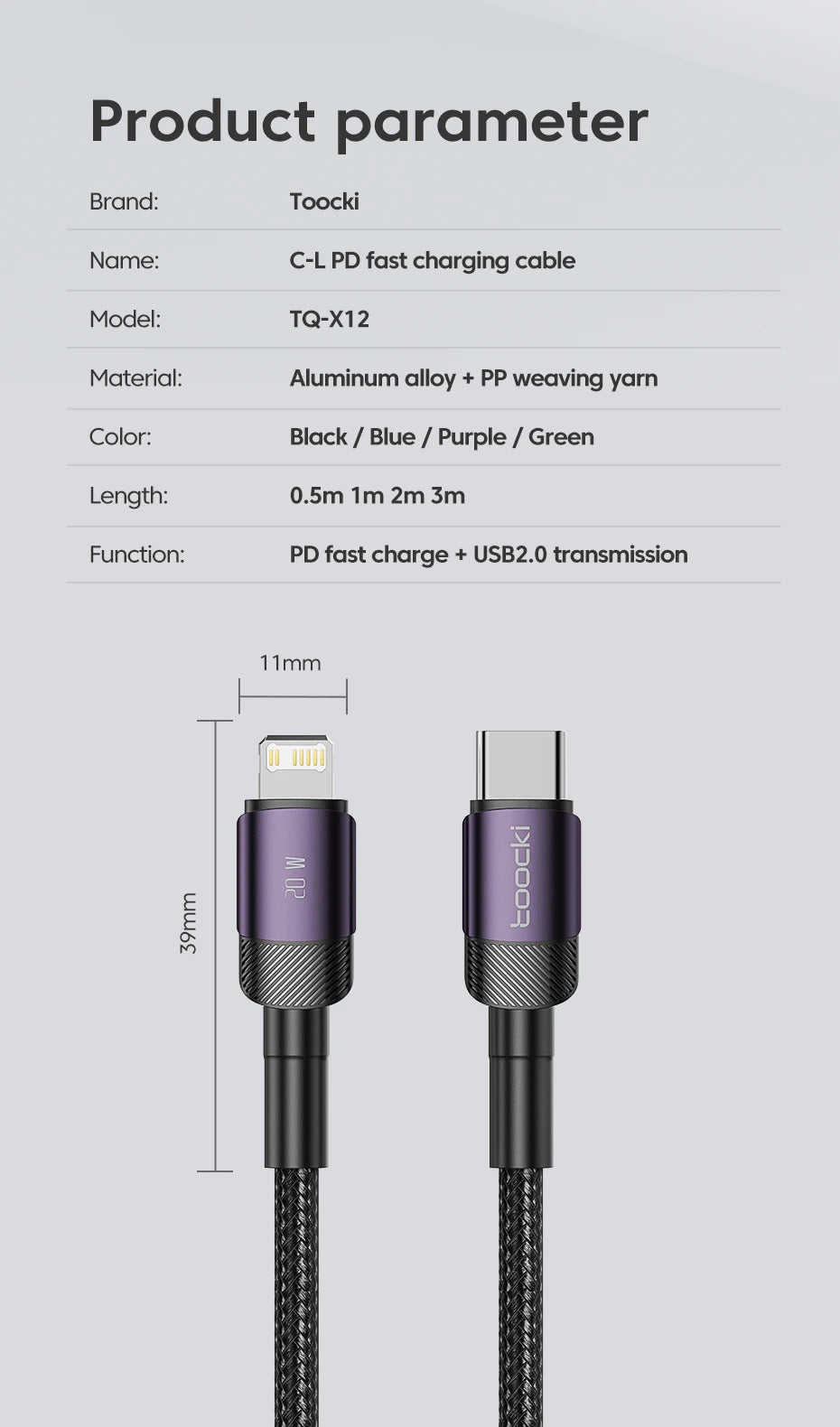 PD 20W USB C To Lightnin Cable For iPhone 15 14 13 12 11 Pro XS 8 Type C To Lightning Cable Data Wire Fast Charging Cable