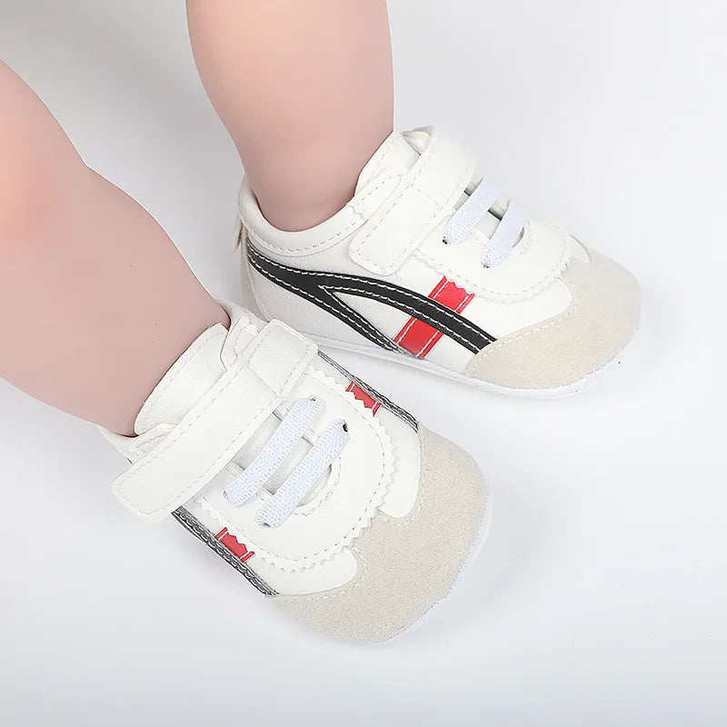 Meckior Colorblocking Unisex Baby Shoes Newborn Baby Hundred Baby Boys Girls Sneakers Anti-slip Rubber Toddler Shoes