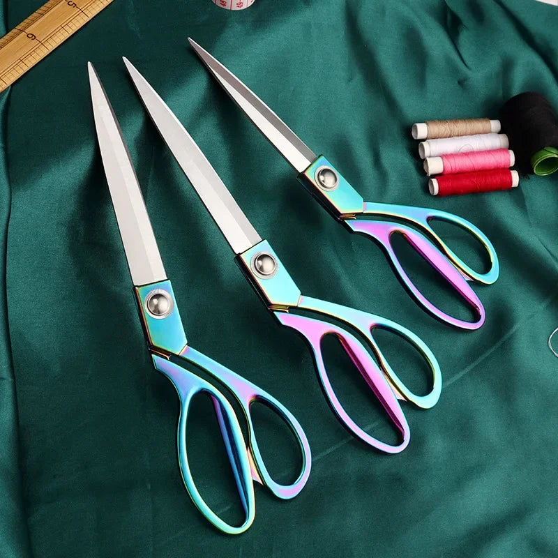 Professional Sewing Scissors Stainless Steel Tailor Scissors 8/9/10inch Fabric Cloth Cutter Diy Sewing Tools and Accessories 가위