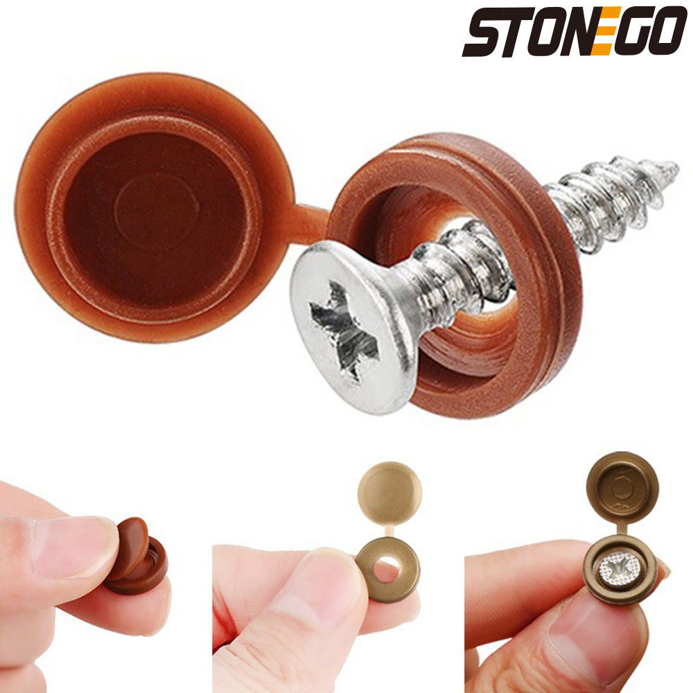 50PCS/Bag Practical Hinged Plastic Screw Fold Snap Protective Cap Button Nuts Cover Bolts Protect Furniture Decor