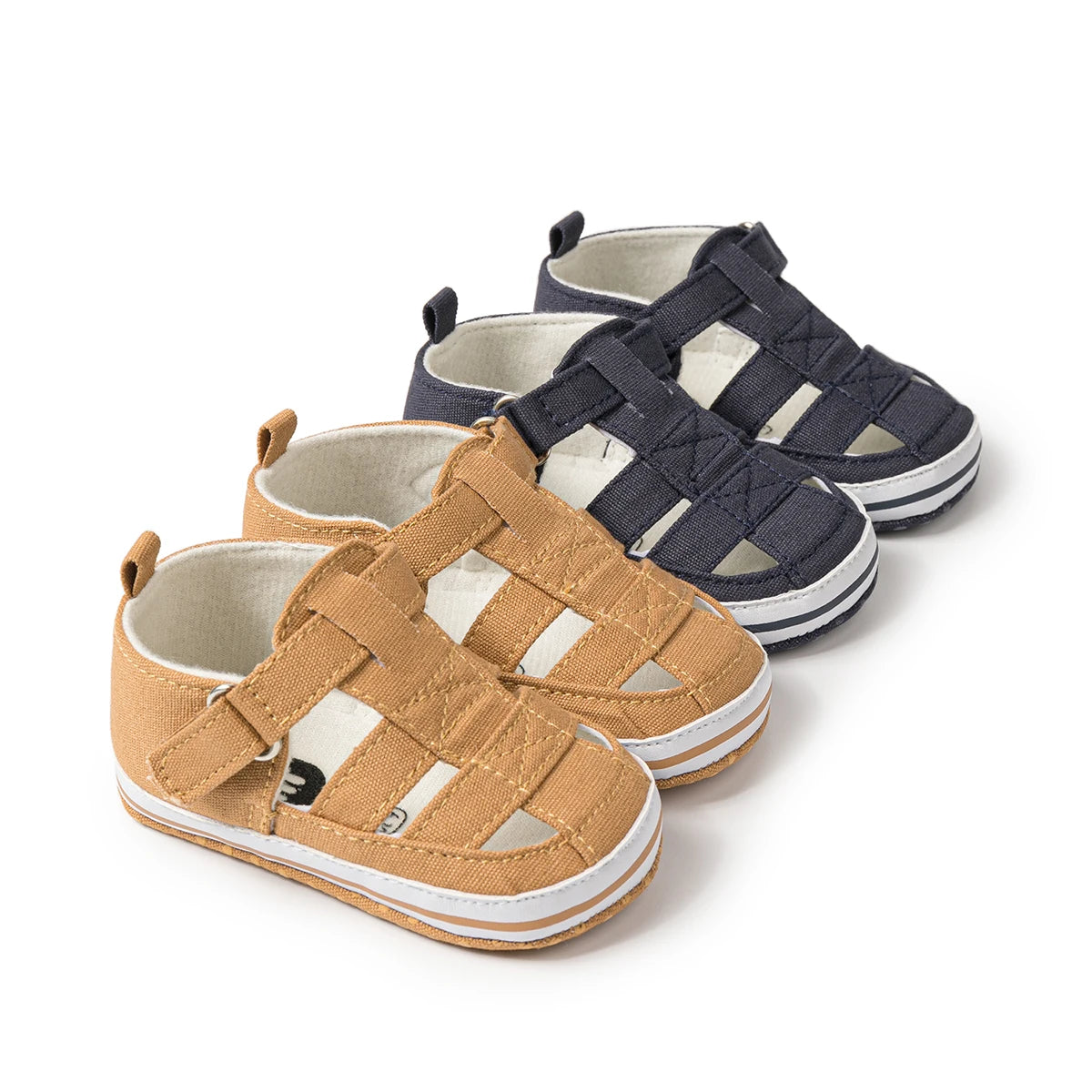 Meckior Canvas Baby Boys Girls Sandals Newborn Casual Breathable Shoes Newborn Toddler First Walkers Baby Shoes 0-18M