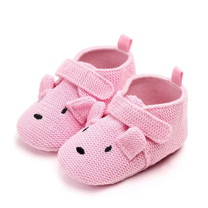 Meckior Baby Slippers Casual Baby Boy Girl Knit Crib Shoes Cartoon Soft Sole Anti-slip Prewalker Reptiles Toddler Baby Shoes