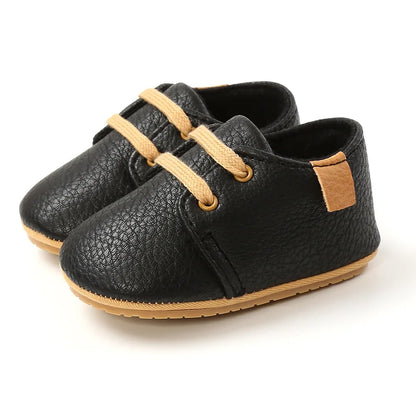 Baby Shoes Retro Leather Boy Girl Shoes Multicolor Toddler Rubber Sole Anti-slip First Walkers Infant Newborn Moccasins