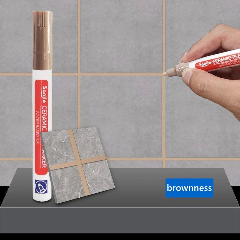 Waterproof White Grout Tile Pen Wall Grout Restorer Marker Pen for Bathroom Wall Floor Decontamination Seam Repair Pens