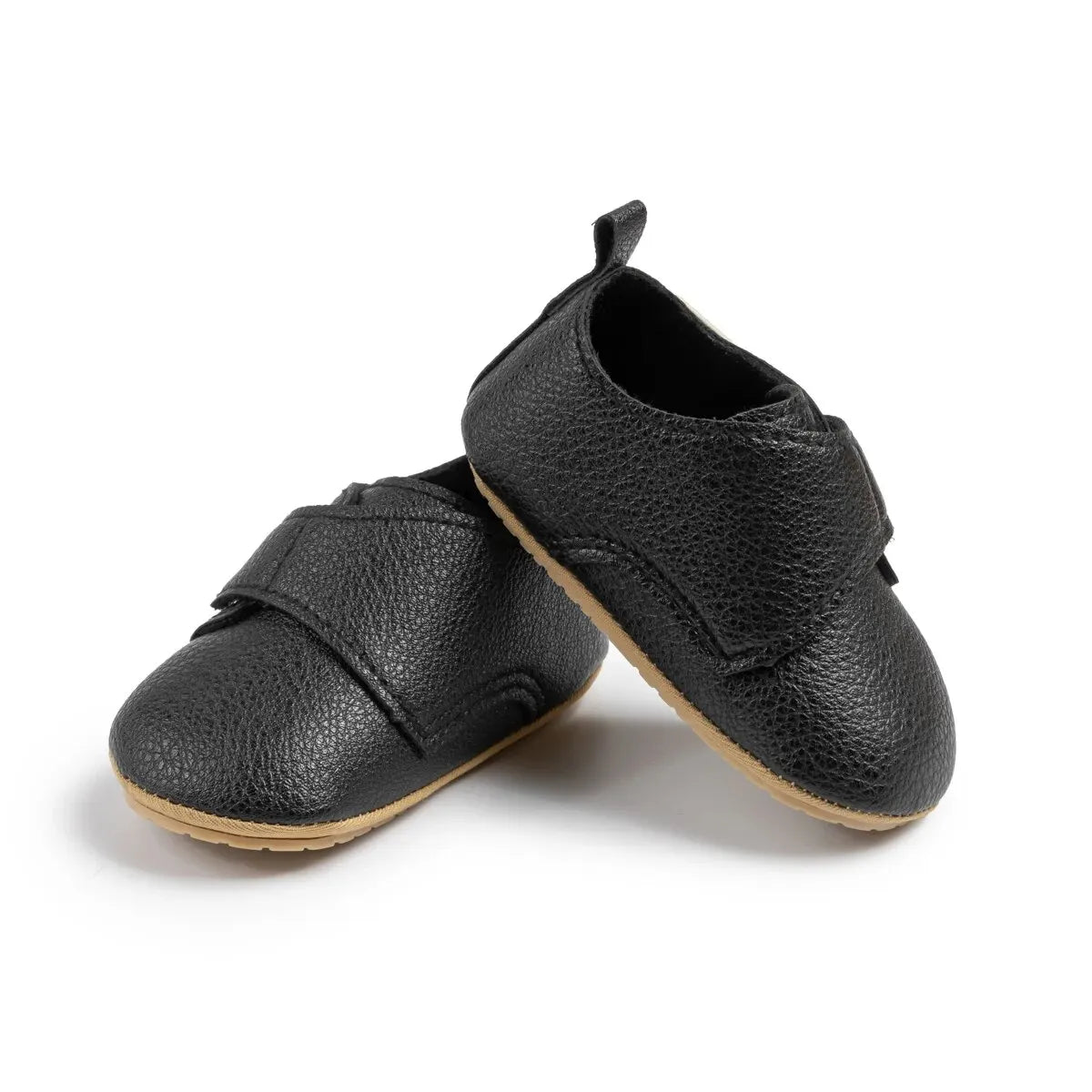 Meckior Baby Boys Girls Shoes Rubber Sole Anti-Slip Classic Pu Leather Toddler Shoes First Walking Flat Lazy Infants Crib Shoes