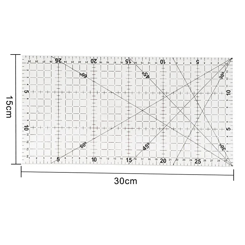 1/2pcs 15cm Quilting Patchwork Ruler Fabric Cloth Cutting Ruler