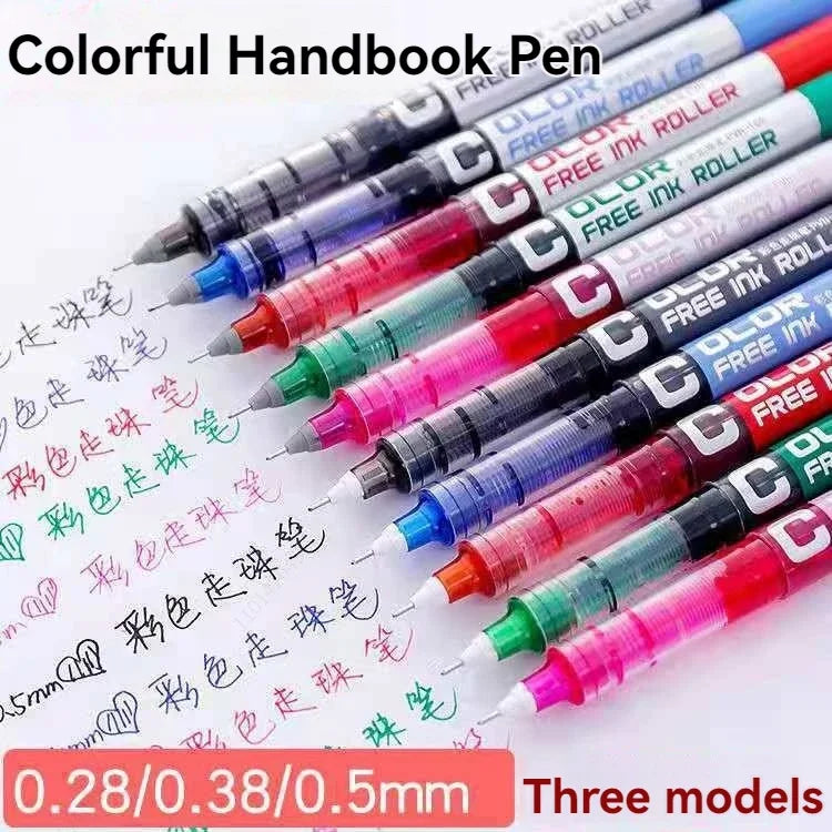 7pcs Precise Roller ball Pens,0.28/0.38/0.5mm Extra Fine Nib Liquid Ink Ballpoint Pen,for Writing School Office Stationary