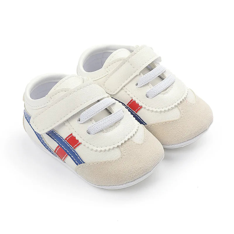 Meckior Colorblocking Unisex Baby Shoes Newborn Baby Hundred Baby Boys Girls Sneakers Anti-slip Rubber Toddler Shoes