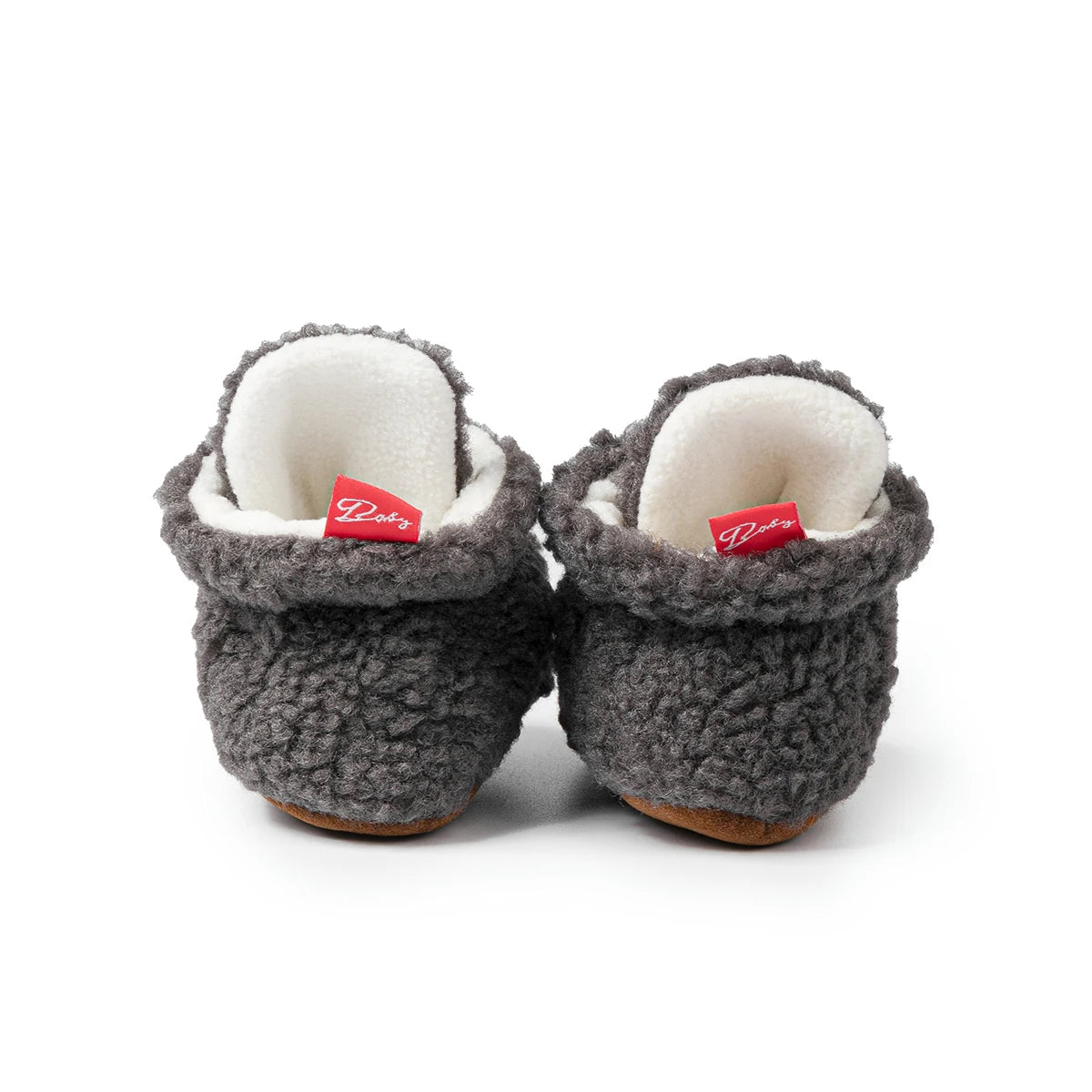 Meckior Baby Fleece Booties Infant Baby Slippers Girls Boys Non-Slip Soft Sole Baby Socks Newborn First Walkers Warm Crib Shoes