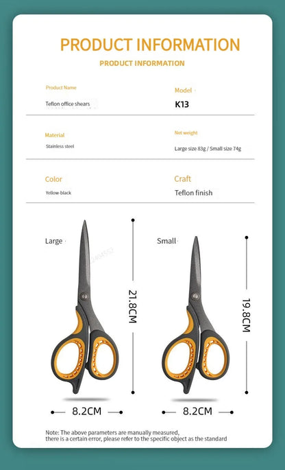 Stainless Steel Large Coated Scissors Household Multi-functional Office Tailor's Hand Scissors Tailor's Scissors